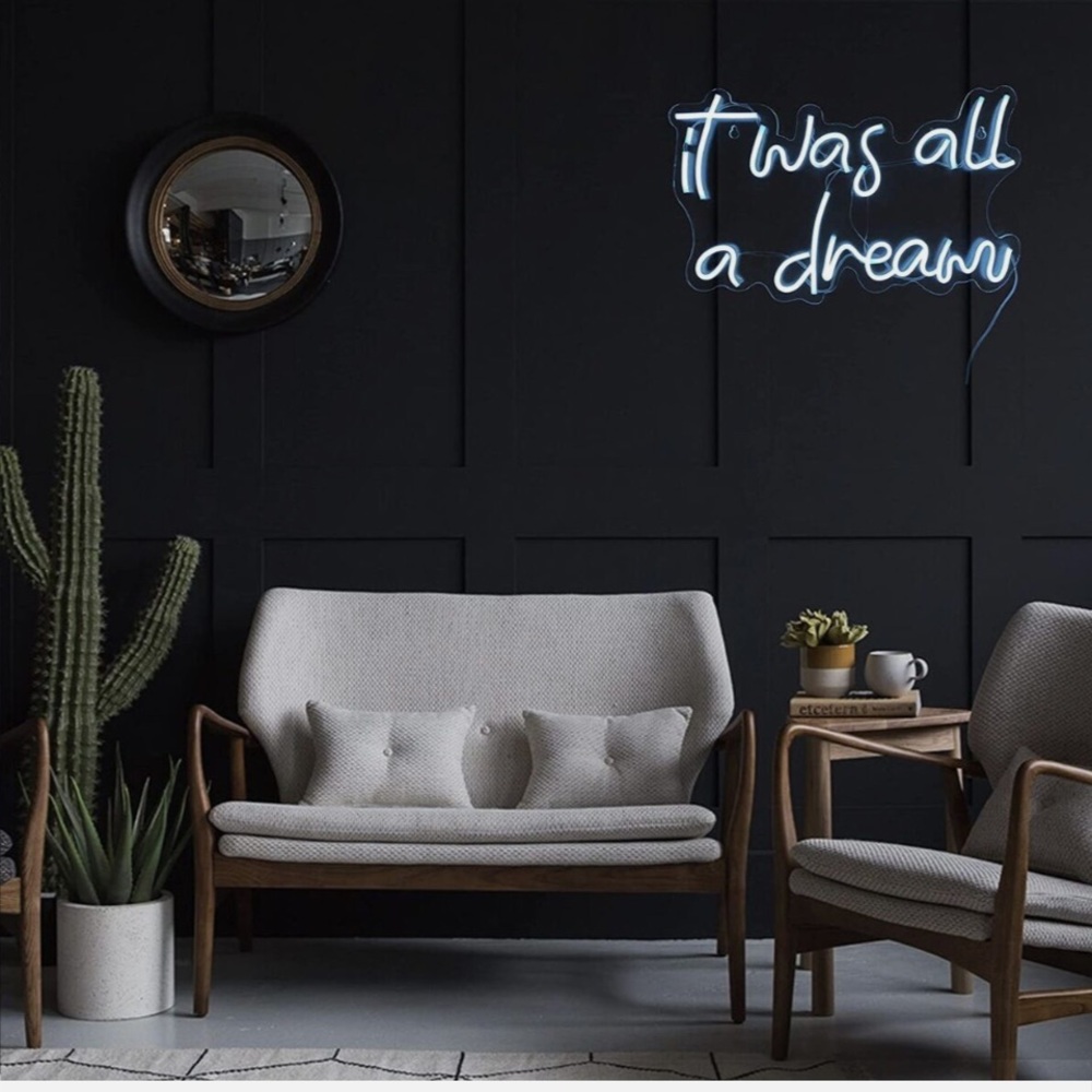 It was All A Dream Neon Sign for Wall Decor Powered USB It Was All A Dream LED - Picture 4 of 5